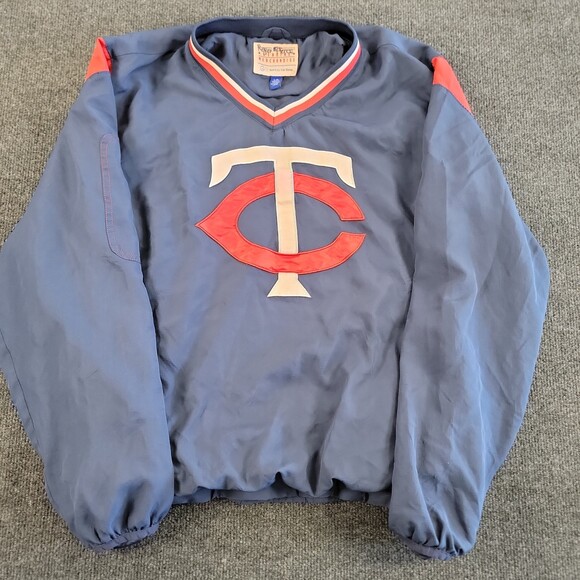 Genuine Merchandise Accessories - Minnesota Twins Pullover Jacket Mens Size Large Genuine Merchandise Zip Side VTG